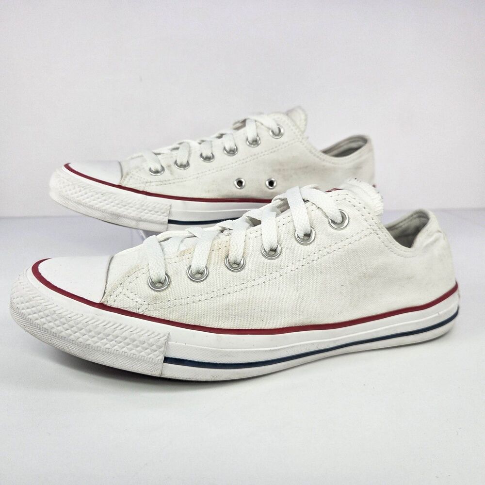 Converse Chuck Taylor All Star Low White Sneakers W7652 Women's 10 Men's 8